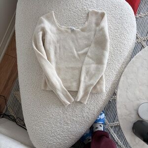 Madewell Cream Ribbed Sweater